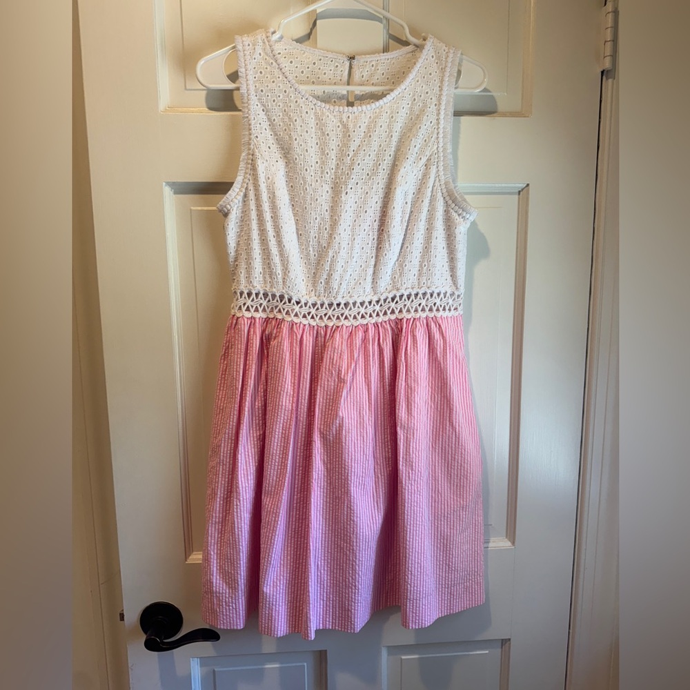 Lilly Pulitzer - Alivia Dress, Havana Pink, Yarn Die Seersucker - Picture 3 of 8